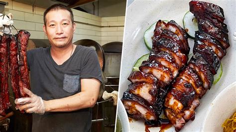 Popular Char Siew Sio Bak Hawker Stall Hk Roast Meat Opening Air