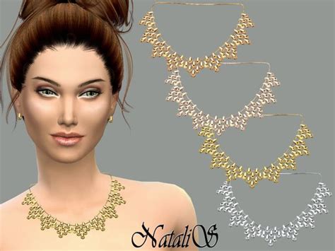 NataliS Beads Cascade Drop Necklace FA FE Sims 4 Drop Necklace Sims