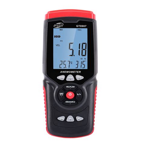 Benetech Digital Anemometer Wind Temperature Humidity Meter With Retra