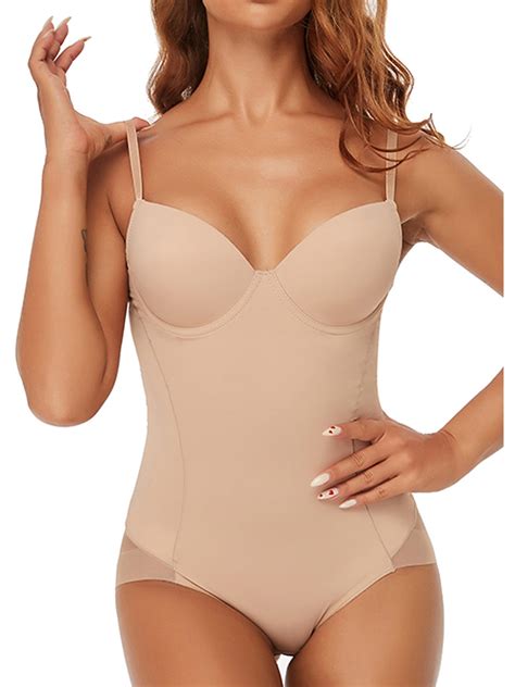 Miss Moly Women Seamless Bodysuit Shapewear Tummy Control Body Briefer