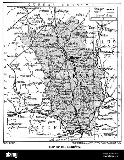 Map of kilkenny Black and White Stock Photos & Images - Alamy