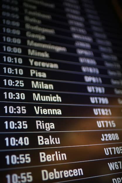 Premium Photo | Board airport departures schedule / departure of city ...