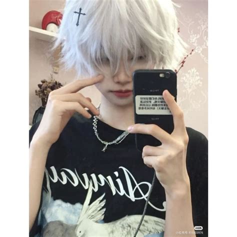 ⃔𝂅 ᷼𝑬⃪ℓ⃪᪵ᰓ⃪᪽᪻̌ꪀ⃪̋᷼👅 White Hair Men Cool Hairstyles Short Hair Styles