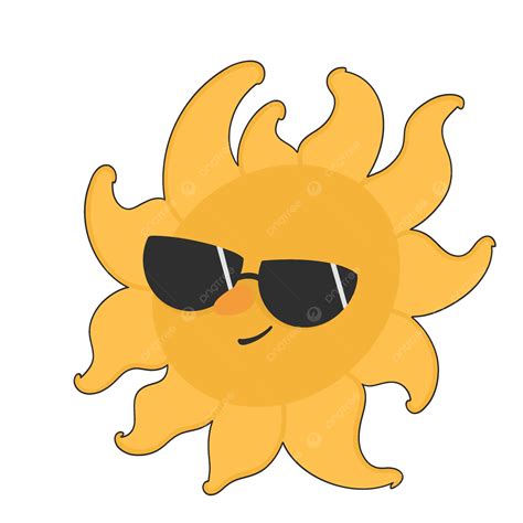 Cool Sun Sticker Sun Sticker Cool Png Transparent Clipart Image And