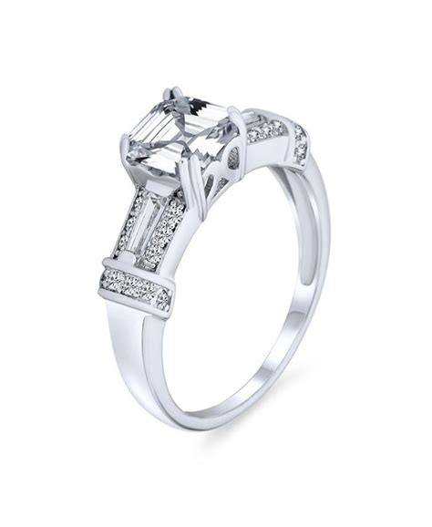 Bling Jewelry Elegant Timeless Art Deco Style 2ct Aaa Cz Square Asscher