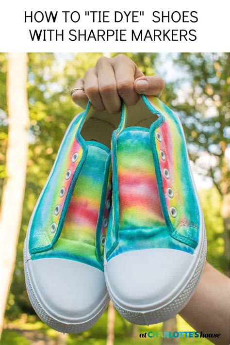 How To Tie Dye Shoes With Sharpie Markers At Charlotte S House