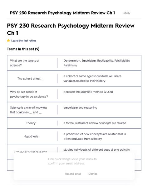 Psy 230 Research Psychology Midterm Review Ch 1 Flashcards Quizlet