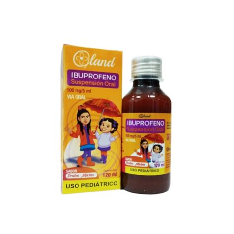 Ibuprofeno Jarabe Pediátrico 100Mg 5Ml X 120Ml Land Farmadon La