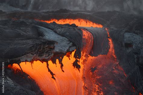 lava in hawaii Stock Photo | Adobe Stock