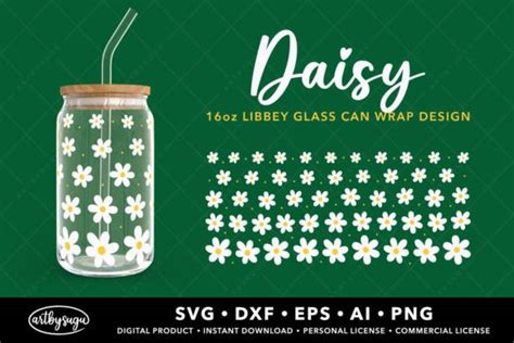 Daisy Libbey Glass Wrap Svg Graphic By Artbysugu · Creative Fabrica