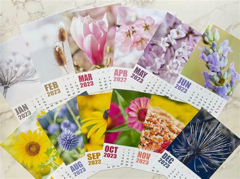 2023 Floral Desk Calendar 5x7 2023 Flower Calendar - Etsy | Flower calendar, Desk calendars, Floral