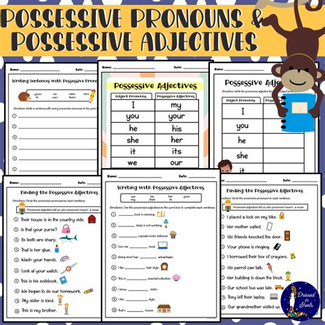 Possessive Pronouns And Possessive Adjectives Made By Teachers