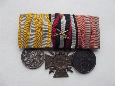 WW1 IMPERIAL GERMAN GROUP OF MEDALS COURT MOUNTED DBG Militaria