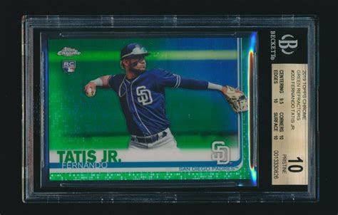 2019 Topps Chrome Green Refractor 203 Fernando Tatís Jr 99 RC