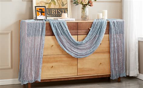 Amazon Dusty Blue Cheesecloth Table Runner Ft Boho Gauze