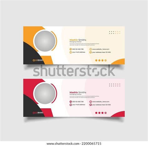 Email Signature Template Free Download Stock Vector (Royalty Free) 2200065715 | Shutterstock