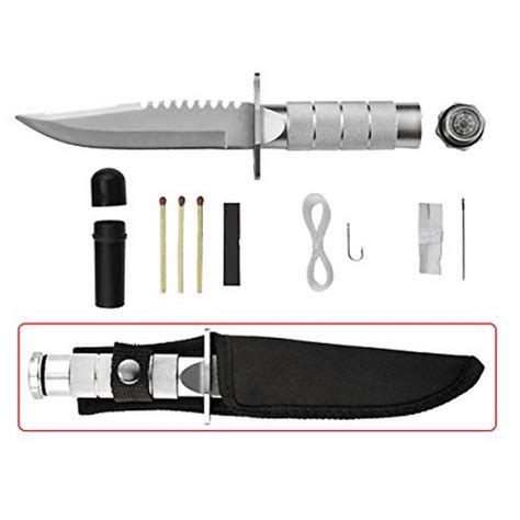 Stainless Steel Survival Knife 8 Hunting Survival Kit With Compass