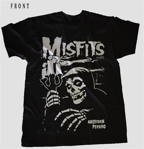 Misfits American Psycho Black Short Sleeve Tshirt Etsy