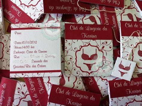 Convite Chá De Lingerie Sachê Chá Paper K Conviteria Elo7