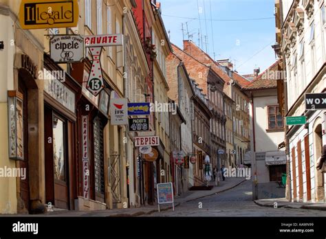 Streets Of Old Town Zagreb Croatia Hrvatska Stock Photo Alamy