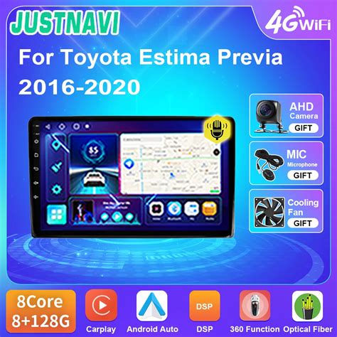 JUSTNAVI For Toyota Estima Previa Tarago 2016 2020 Car Radio GPS