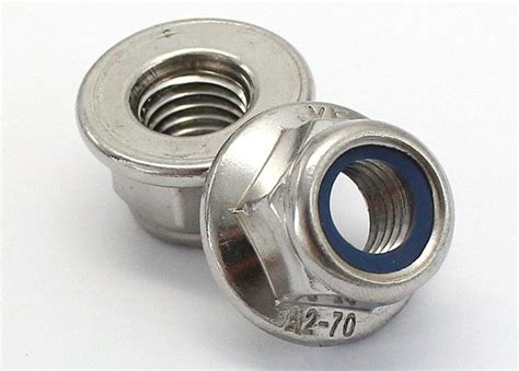 Prevailing Torque Type Hex Flange Nut Grade 8 10 With Non Metallic Insert