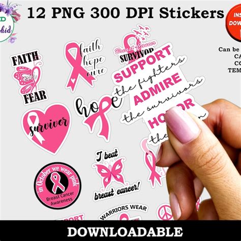 Breast Cancer Awareness Stickers Etsy