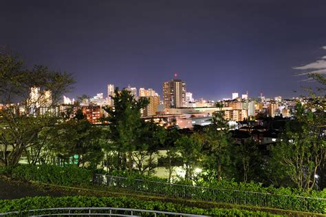 みはらし公園の夜景 神奈川県横浜市神奈川区 こよなく夜景を愛する人へ