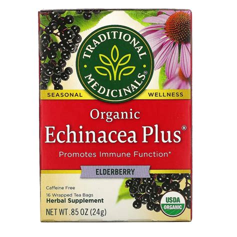 Traditional Medicinals Organic Echinacea Plus Elderberry Tea16 Tea