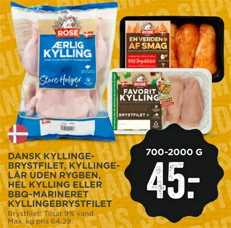 Dansk Kyllingebrystfilet Kyllingel R Uden Rygben Hel Kylling Eller