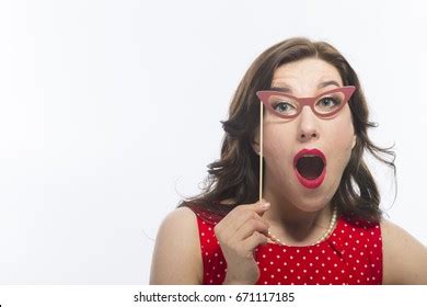 Portrait Cute Surprised Sensual Caucasian Brunette Stock Photo 671117185 Shutterstock
