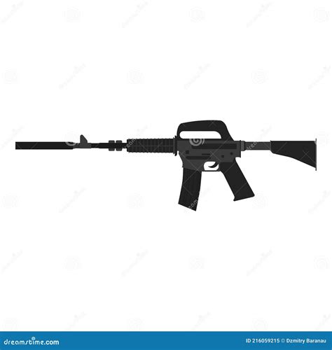 Weapon Rifle Gun Vector Military Army Handgun Illustration War Rifle