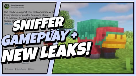 Sniffer Gameplay New Minecraft Mob Vote Leaks Youtube