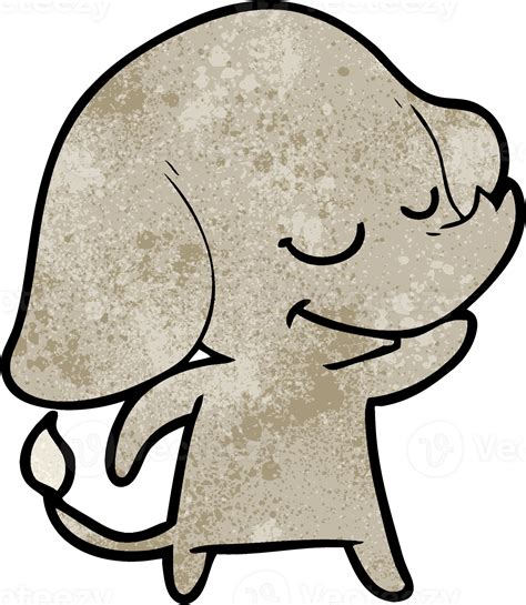 cartoon smiling elephant drawing 46721762 PNG