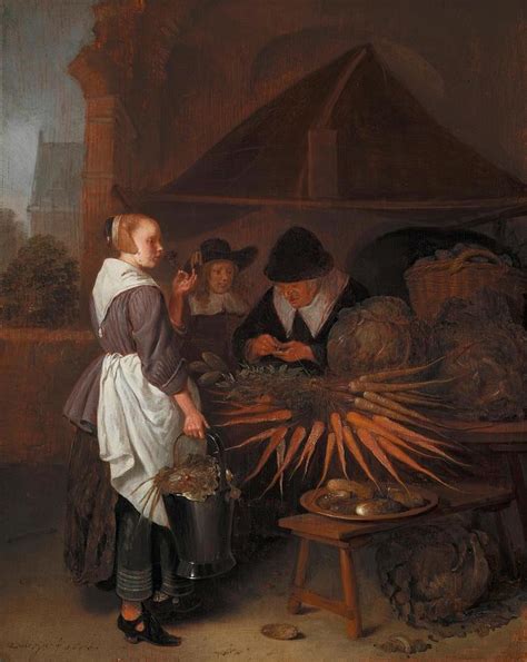 The Vegetable Stall Painting by Quirijn Van Brekelenkam Dutch | Fine Art America