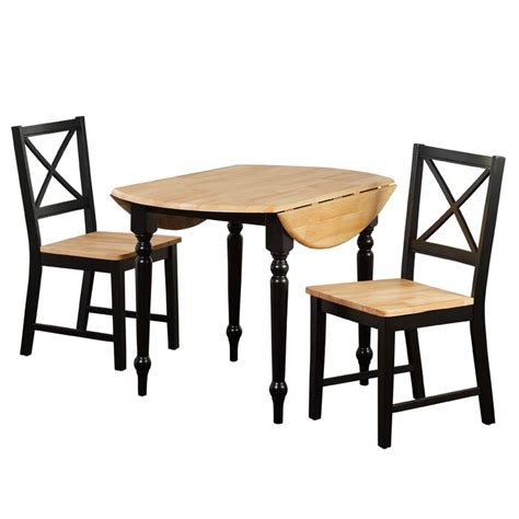 Longshore Tides Kinslow 3 Piece Extendable Solid Wood Dining Set And Reviews Wayfair