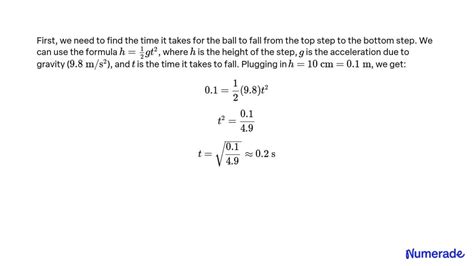 Solved A Staircase Contains Three Steps Each Cm High And Cm Wide