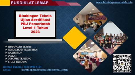 Bimbingan Teknis Ujian Sertifikasi PBJ Pemerintah Level 1 Tahun 2023