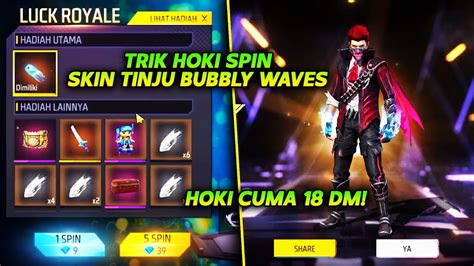 Trik Hoki Spin Skin Tinju Bubbly Waves Terbaru Ff Cuma X Spin Dm