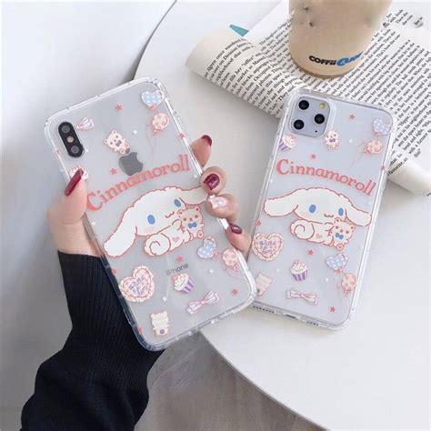 Cartoon Cinnamoroll Phone Case Transparent Back Cover For Iphone