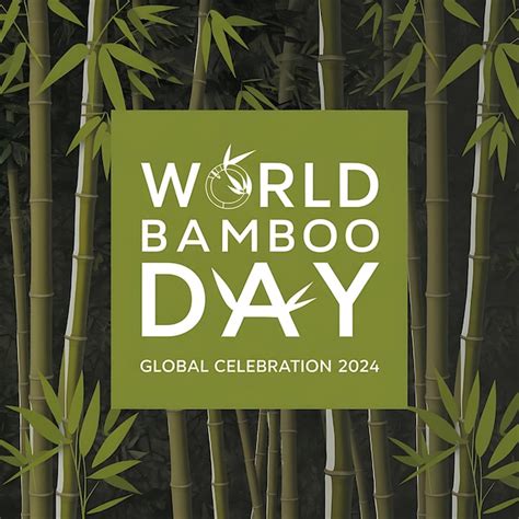 World Bamboo Day Poster Vector Image Illustration Premium AI