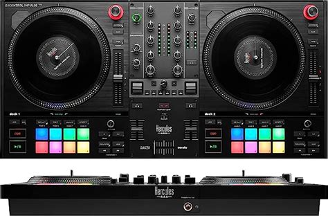 Hercules Djcontrol Inpulse T Deck Motorized Dj Controller Black