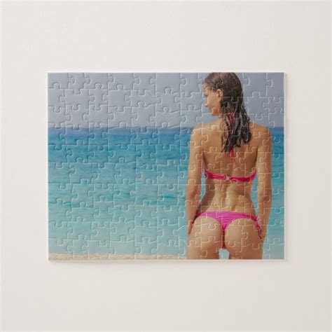 BEACH GIRL G STRING BIKINI JIGSAW PUZZLE Zazzle