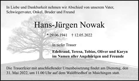 Hans Jürgen Nowak Gemeinsam Gedenken