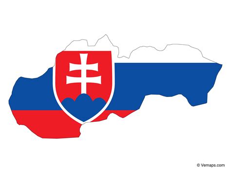 Flag Map of Slovakia | Free Vector Maps