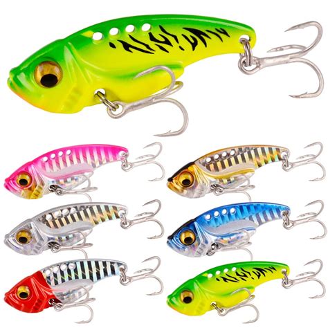 Aorace 6pcs Metal Vib Blade Lure Fishing Lures Spinner Bait Sinking