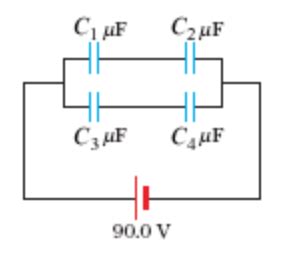 Solved For The System Of Four Capacitors Shown In The Figure Chegg