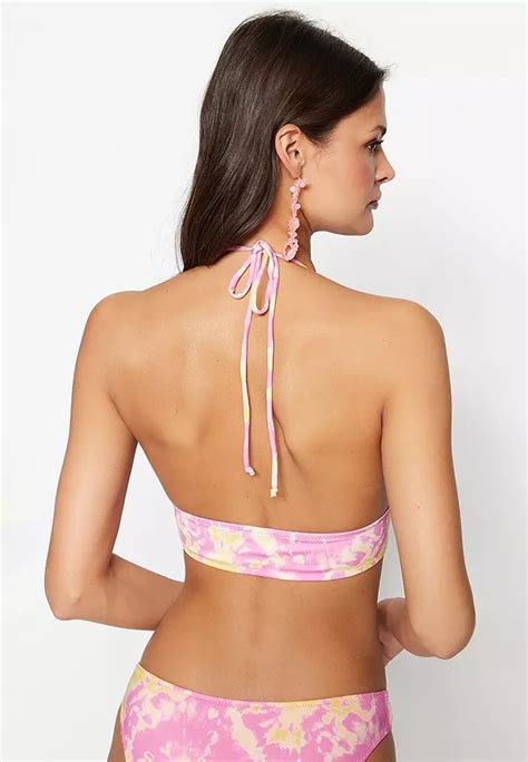 Buy Trendyol Tie Dye Halter Bikini Top Online Zalora Malaysia