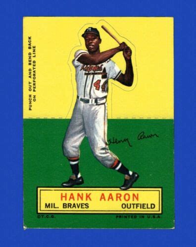 Topps Stand Ups Set Break Hank Aaron Vg Vgex Gmcards Ebay