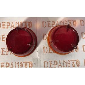 Cabochons de feu arrière rouge en verre